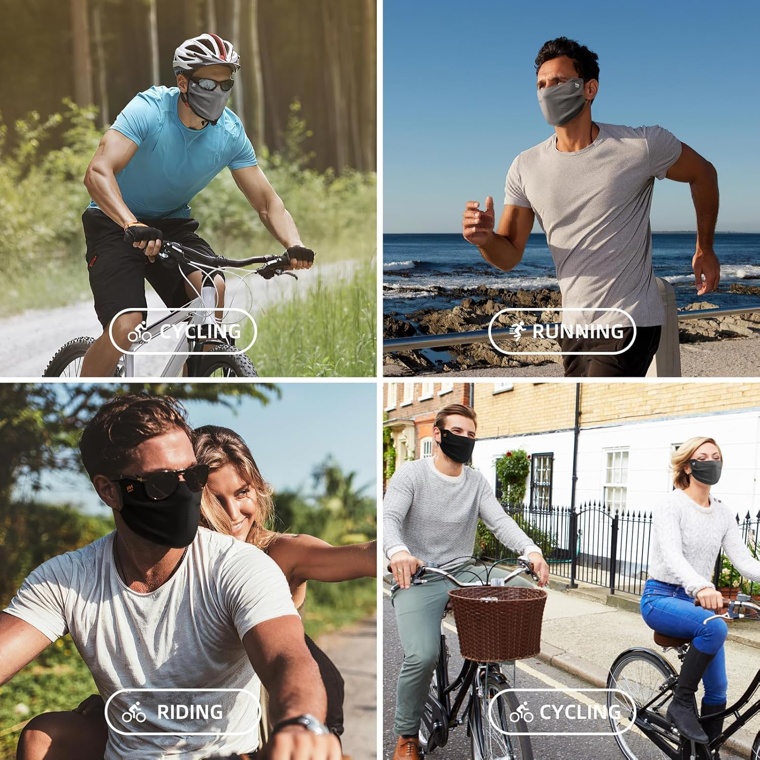 UV Face Shield Washable Reusable Sun Protection Face Mask for Motorcycle Running Riding Exercise and Other Sports 3Pcs image number 4