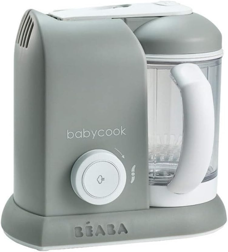 BEABA Babycook Solo Baby Food Maker, 4 in 1 Baby Food Processor, Blender and Cooker Soft Steamer Cooking, Quick Food Diversification for Your Baby, Dark Grey