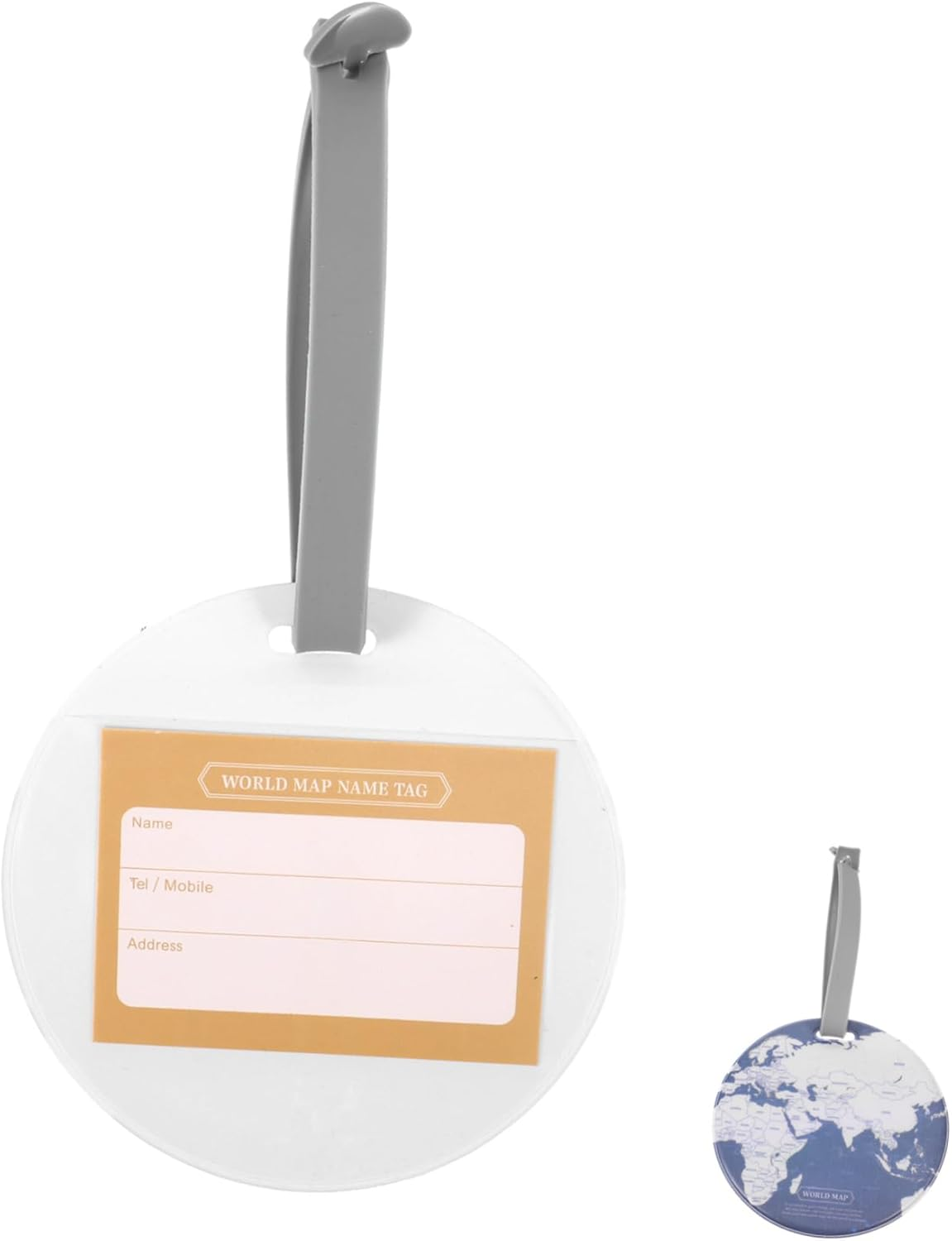 GLSTOY Funny Luggage Tags World Map PVC Suitcase Tags for Women Men Travel Accessories image number 2