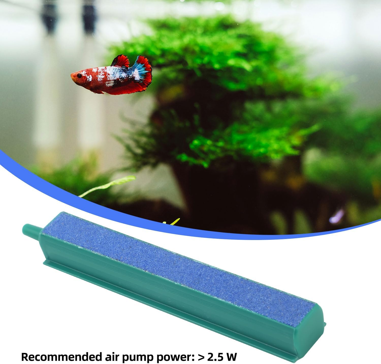 Gosknor 4Pcs Aquarium Air Stone Bar Bubbler, 4In Sand Bubble Stone with Plastic Base for Aquarium Fish Tank Diffuser Ideal Air Pump Accessories for Fish Tank Bucket Hydroponic System image number 6