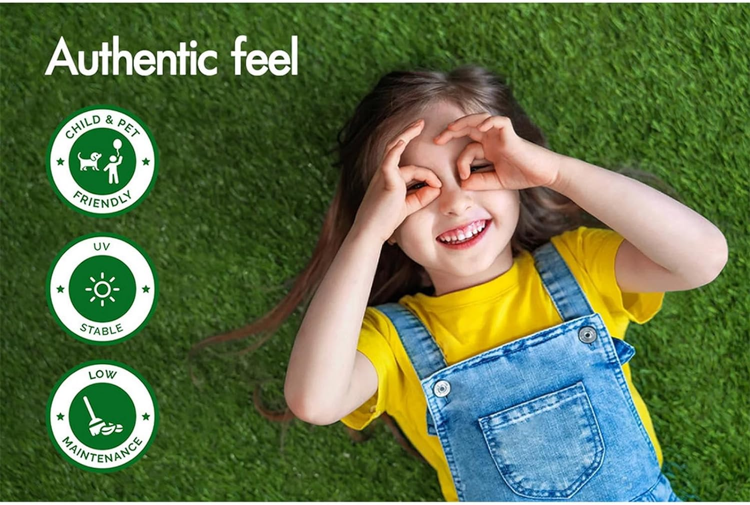 OTANIC Artificial Grass 10 SQM Roll 2X5M Synthetic Turf Gloss Finished 35Mm Pile Height Fake Yarn Lawn Plant Rug with Drainage 4-Tone Colour for Outdoor Indoor Garden Backyard image number 4