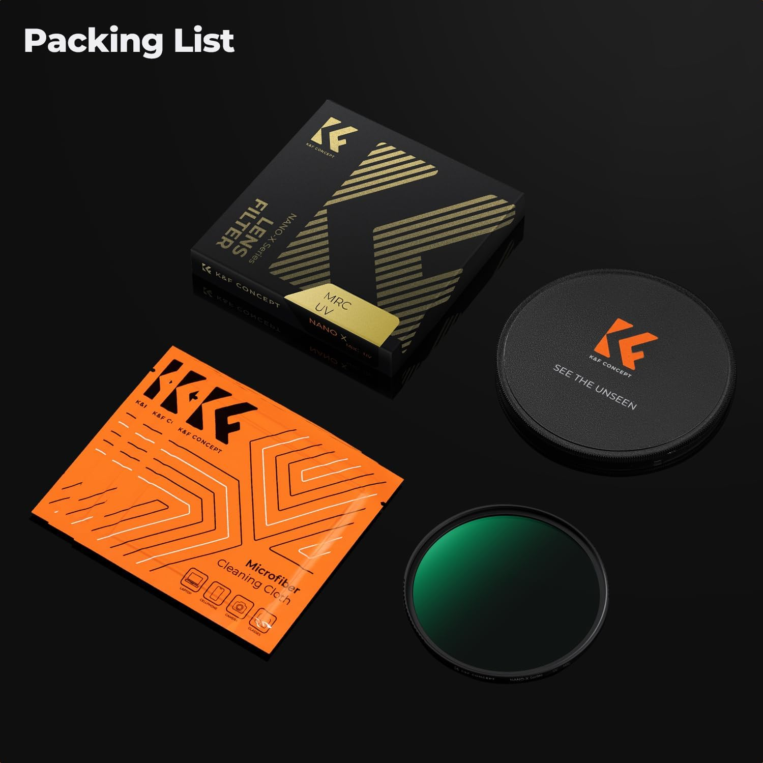 K&F CONCEPT 40.5Mm UV Filter for Camera Lenses, 28-Layer Multi Coated MCUV Protection Filter Nanotech Coatings, Ultra-Slim Waterproof Scratch Resistant image number 2