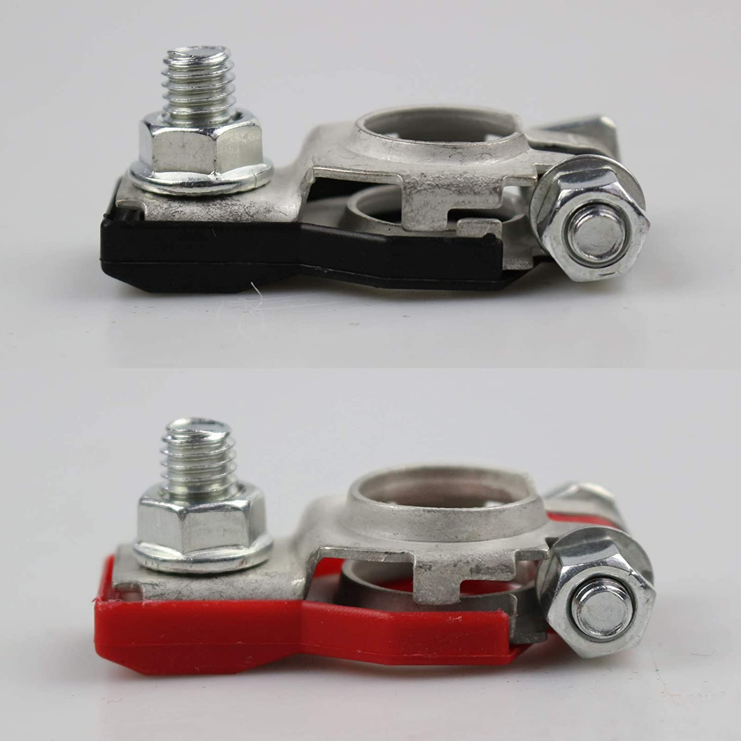 Battery Terminals for Nissan - Compatible for Nissan, Maxima, Rouge, Sentra, Murano,243407F000,24340-7F000, 243407F001, Positive and Negative,Plastic Cove - Copper Tinned image number 4