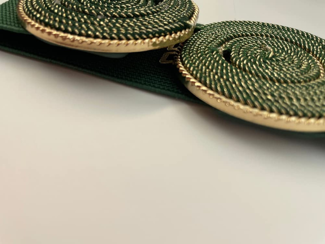 Wide Elastic Belts for Women Elastic Belt Cinch Waistband for Lady Belt Waist Sealing Retro Belts for Women Dresses Green Women Belts Elastic image number 2