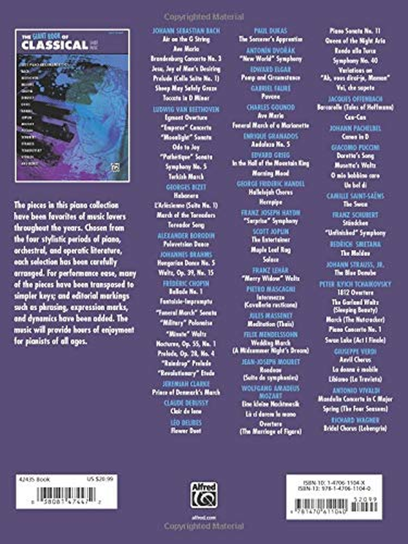 GIANT BOOK of CLASSICAL SHEET MUSIC: Easy Piano image number 6