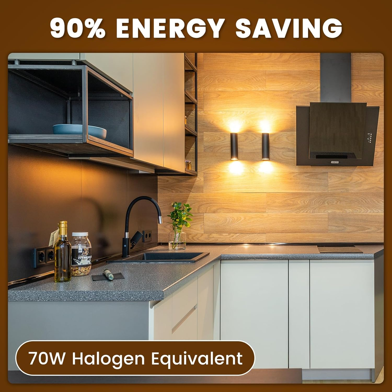 Doright 7W GU10 LED Bulbs Warm White, AC/DC 12V GU10 LED Spotlight Bulb 650Lm 50W 70W MR16 GU10 Halogen Bulbs Equivalent 3000K Warm White GU10 LED Bulbs - 38&deg;Beam Angle Spot - Not-Dimmable 4 Pack image number 2