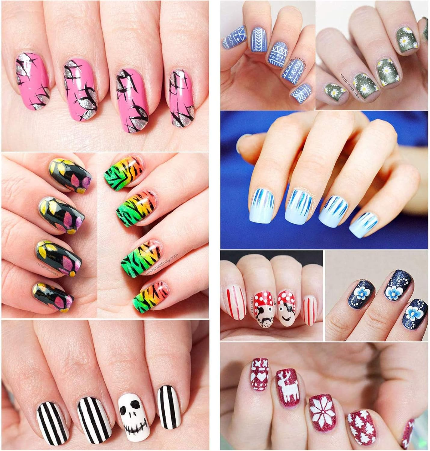 5 Pieces Nails Arts Liner Brushes Nail Design Dual Ended Painting Brush Pen image number 4