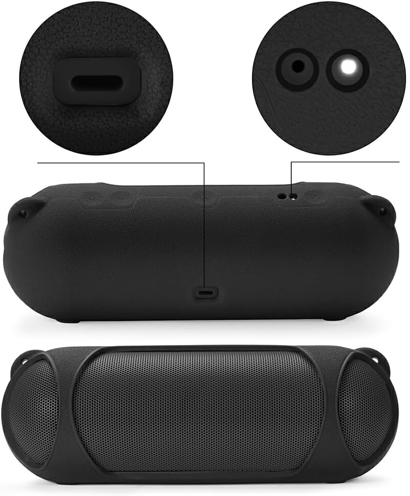SUIOPPYUW Portable Case B Pill 2024 Speaker Case Soft with EATS Scratch-Proof Silicone Case B 2024 Shock-Proof Speaker Case, Black image number 1