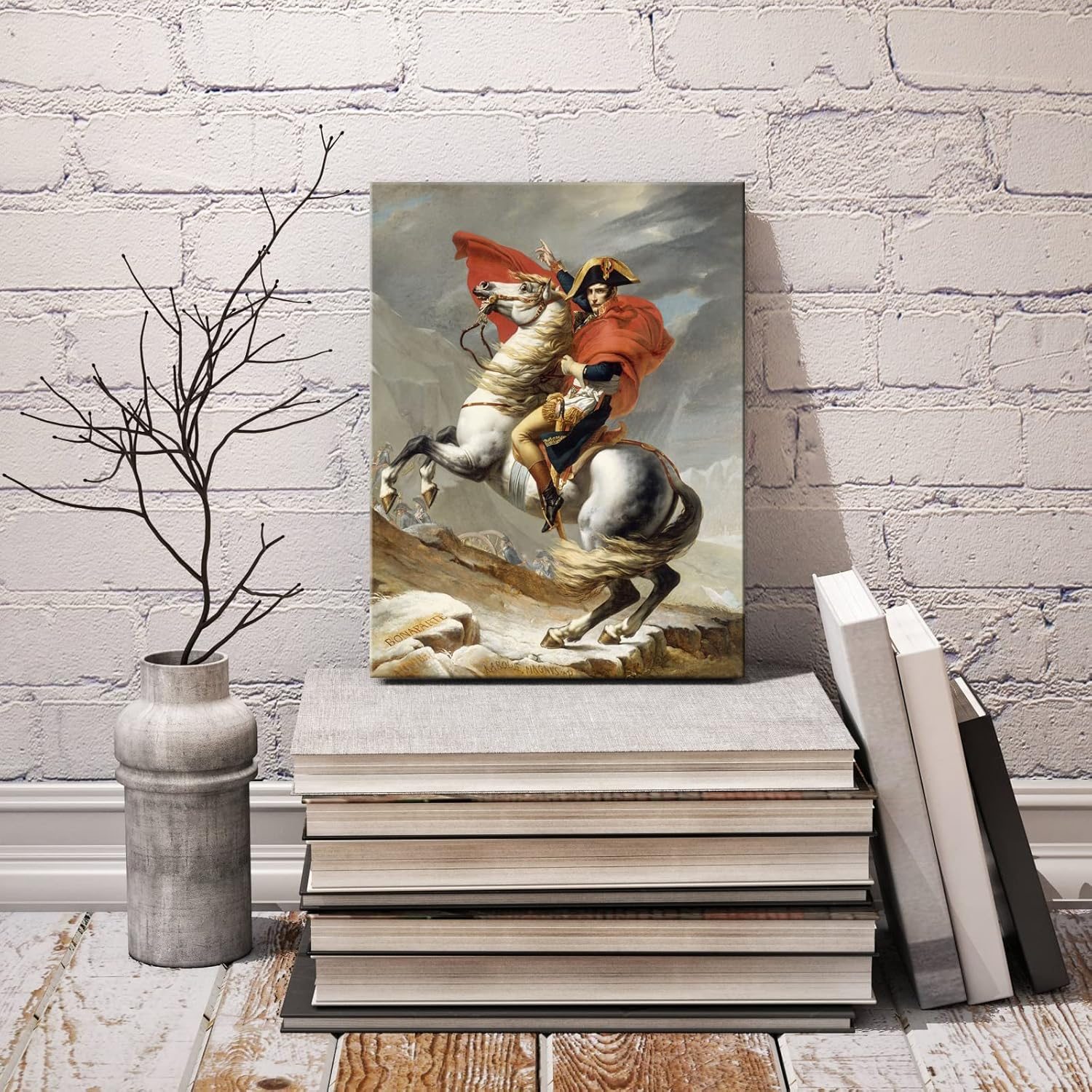 Wieco Art Napoleon Crossing the Alps of Jacques-Louis David Oil Paintings Reproduction Abstract HD Prints Wall Decor Classic Artwork for Home & Office Decoration JLDAVID-0001-3040 image number 1