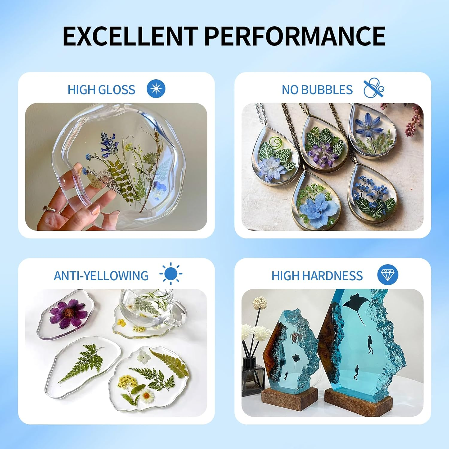 1.5 Gallon Resin Epoxy Kit (2:1) for 4 Inch Pour Depths, Bubble Free, Low Odour, Crystal Clear Casting Resin for Bar Tops, Table Tops, River Tables, Wood Fillers, Crafts image number 3