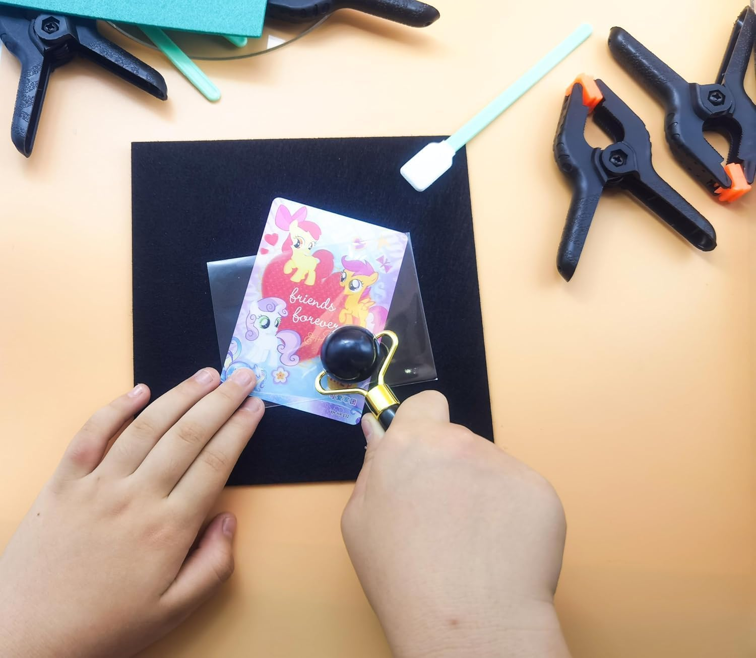 Rneswi 234 Pcs Card Cleaning Kit，10-In-1 Polishing 、Card Flattening Kit，Trading Card Cleaning with Fixing Jig and EVA Shaping Foam，For Rated Card Care image number 6