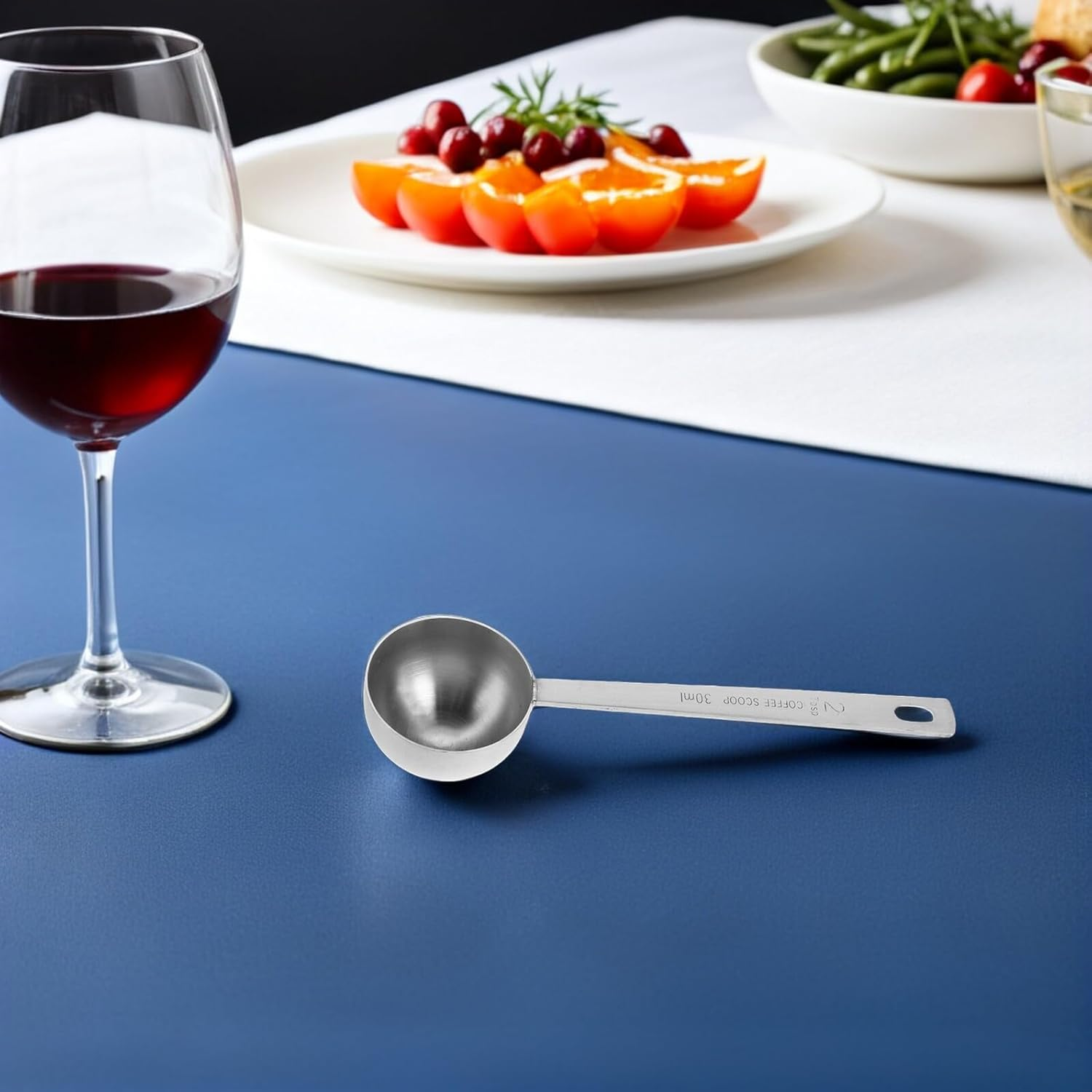 KALLORY Stainless Steel Coffee Measuring Spoon 30Ml Graduated Tablespoon Scoop for Baking Loose Tea Protein Powder Kitchen Use 2Pcs image number 3