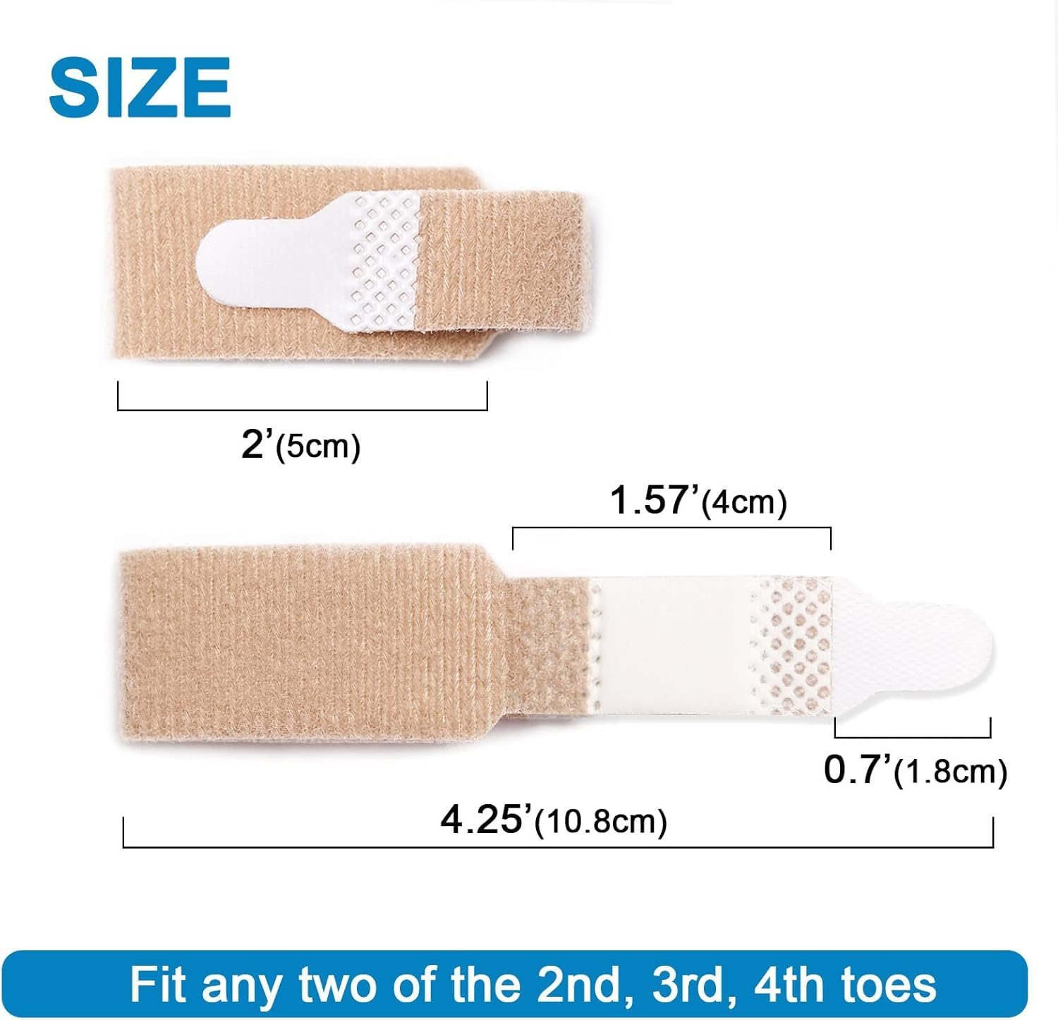 8 Pieces Broken Toe Wraps Hammer Toe Straightener, Hammer Toe Splints, Toe Cushioned Bandages Cushioned Bandages Hammer Toe Separator Splints image number 6