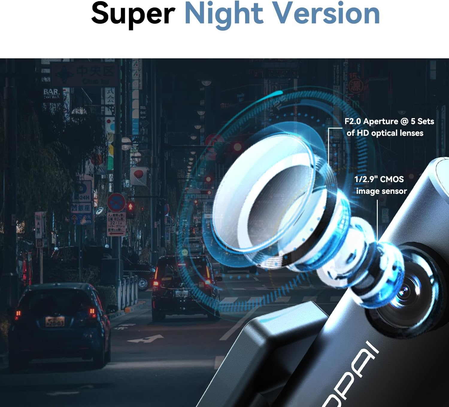 DDPAI Dash Cam 1296P, Wifi Dash Camera for Cars, Dash Cam Front with App, Car Camera with Night Vision, 140&deg; Wide Angle WDR, 24 Hours Parking Mode, G-Sensor, Loop Recording, Mini Pro image number 4