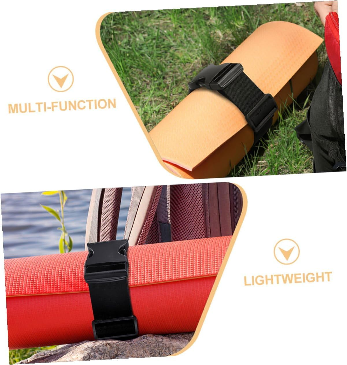 CIMAXIC 2Pcs Adjustable Outdoor Nylon Buckle Straps Wide Long Luggage Fixing Tie down Straps with Quick Release for Backpack and Suitcase Security image number 3