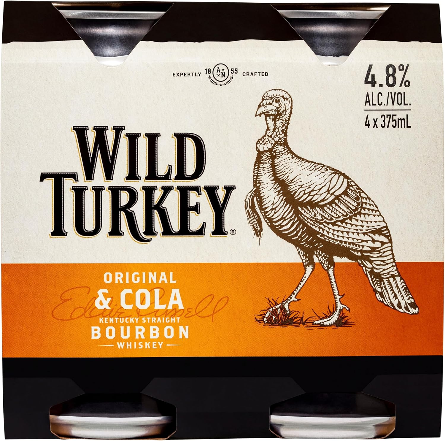 Wild Turkey Bourbon & Cola Cans (4.8%) 4 Pack 375Ml image number 2