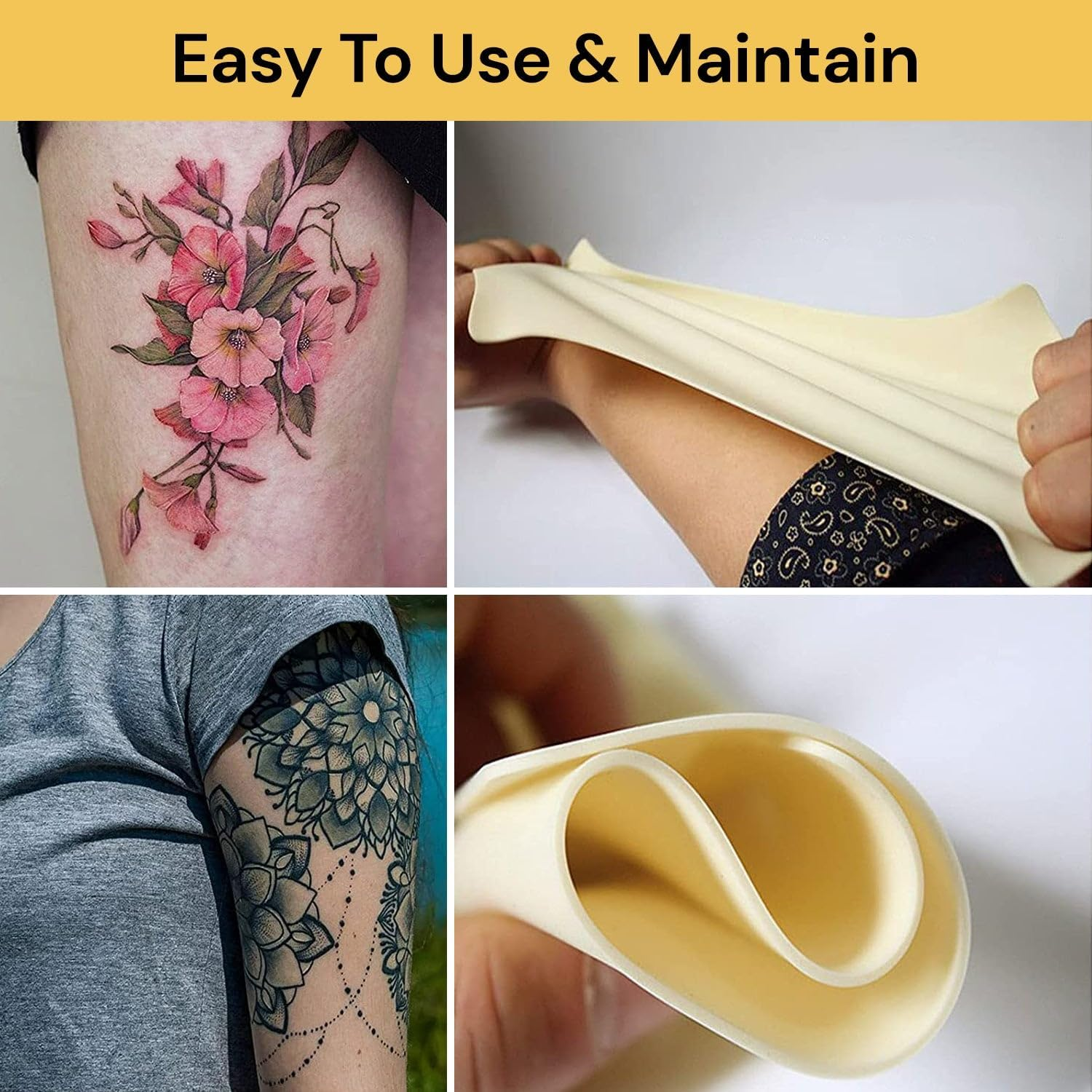 Spendeal 15 Pack Blank Tattoo Practice Skin, 1Mm Double-Sided Practice Light Beige, Suitable for Microblading Tattooing, Eyebrow, Lip Tattoo Set, for Beginners and Experienced Tattoo Artists (20 * 14.5 Cm) image number 5