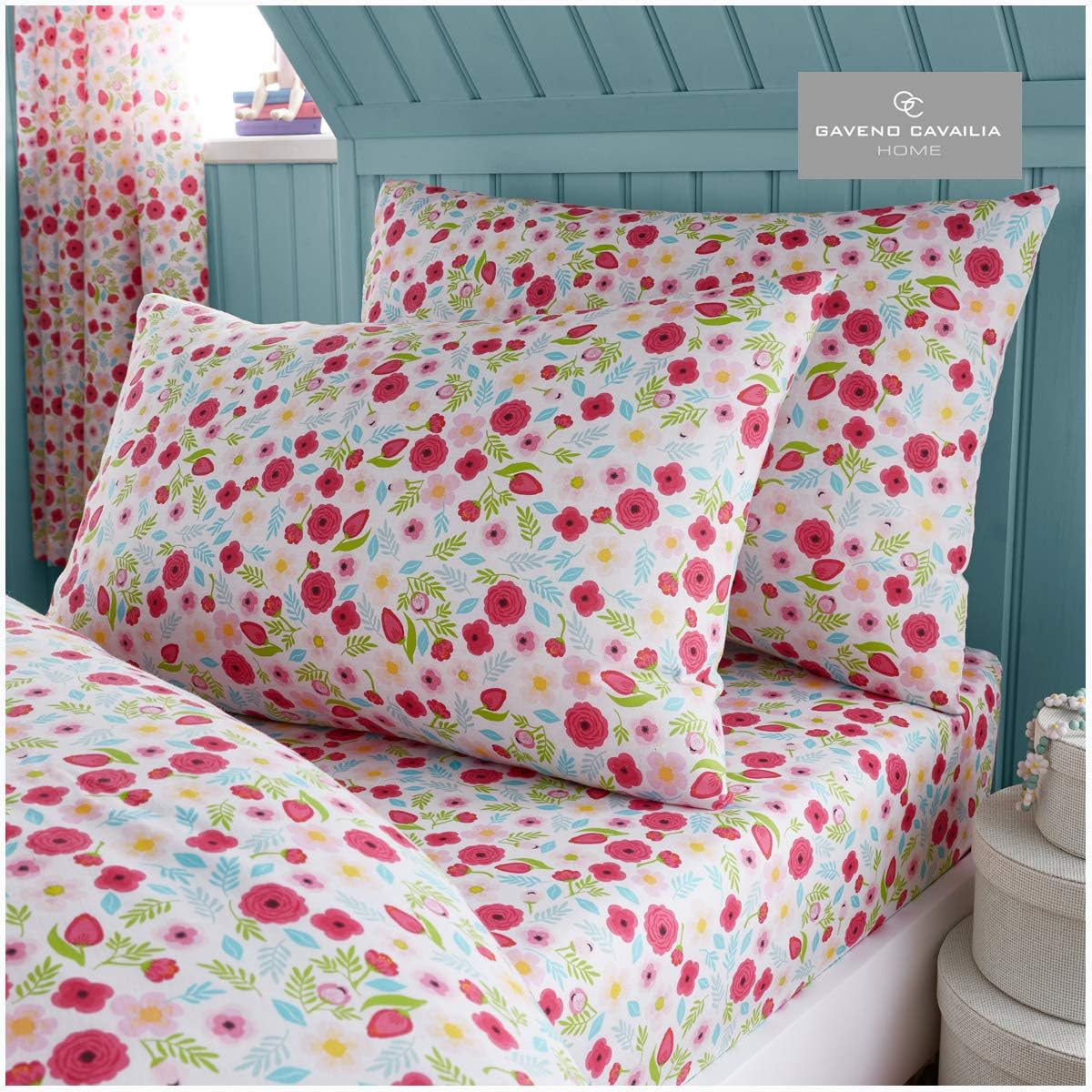 Gaveno Cavailia Children Character Bedding, 2 Piece Printed Reversible Bedlinen Easy Care Bedset, Oh Deer-Multi-Ds, 1 Quilt Cover and 1 Matching Pillow Case