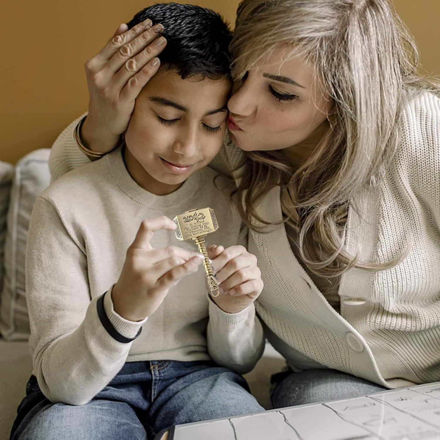 Thor Hammer Fidget Spinners Metal, Cool Fidgit Finger Hand Spinner Desk Toy, Infinity Fidget Cube Block Toy Focus Fingertip Gyro Birthday Gifts Prize for Kids Adults (2 Pack) image number 3