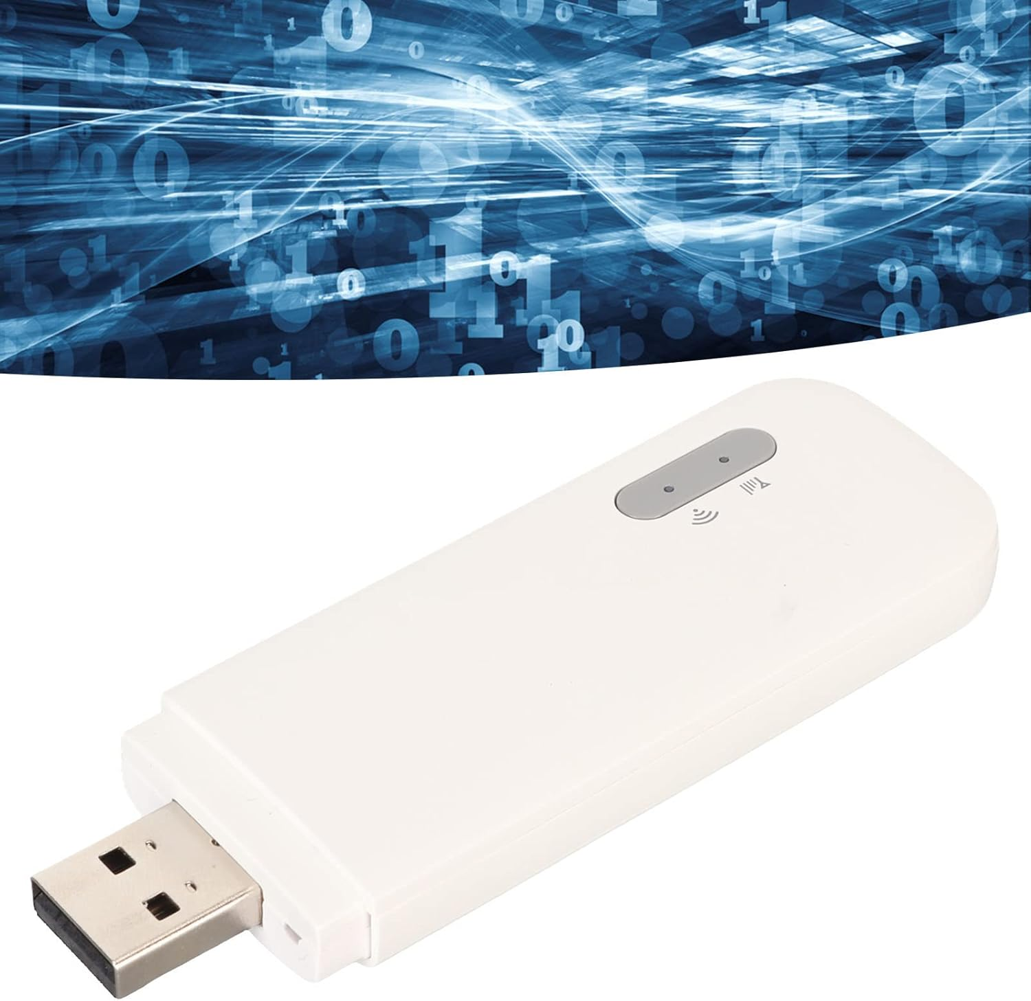 USB Wifi Dongle Adapter, 4G LTE Wireless Portable Wifi Hotspot Router Modem Stick, for Desktop Laptop PC, up to 10 Devices, for Home, Travel, Office, White