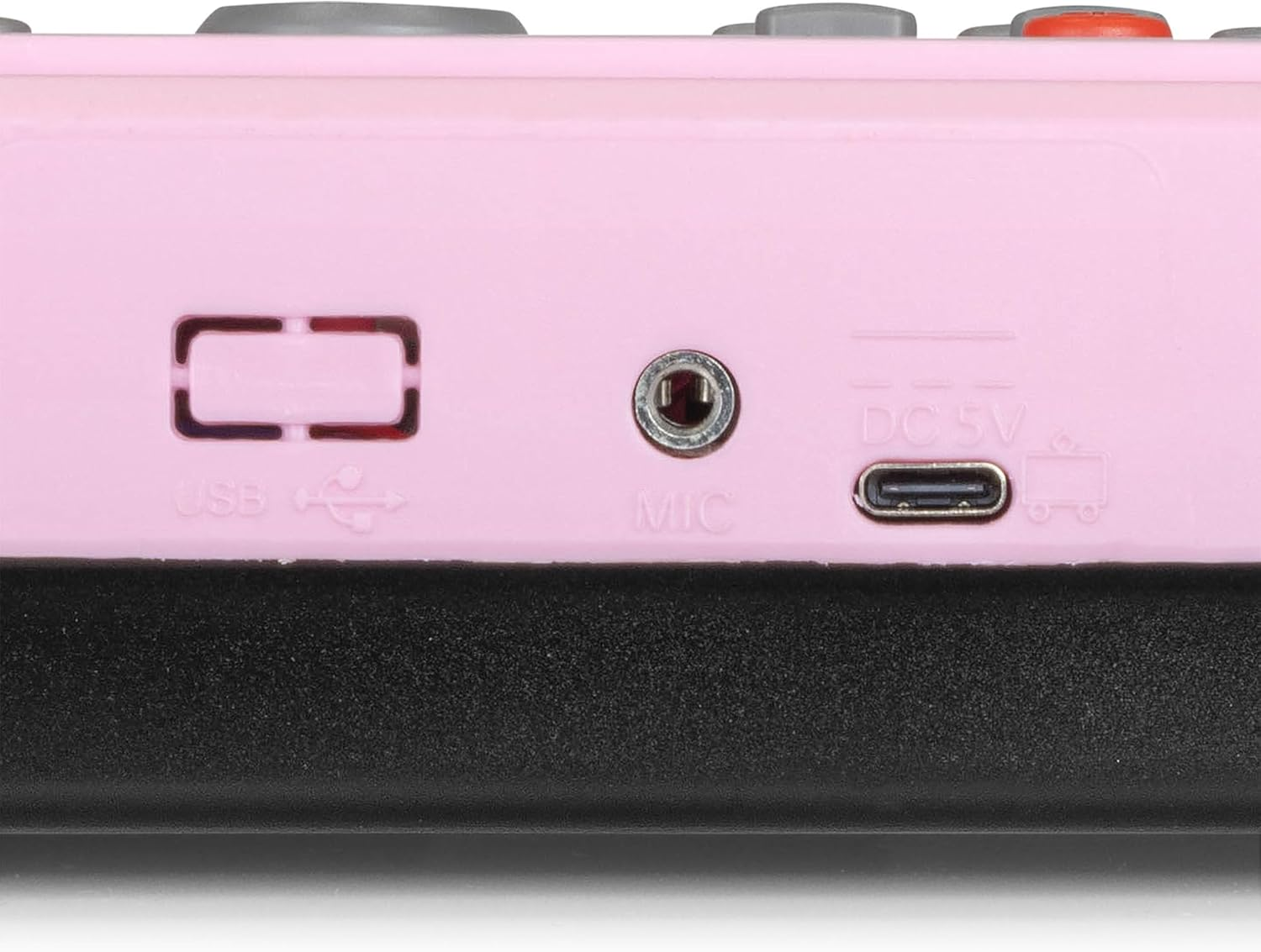 MAX KD49P Pink Electronic Keyboard 49-Keys with Built-In Rechargeable Battery Portable Music Keyboard (Pink)