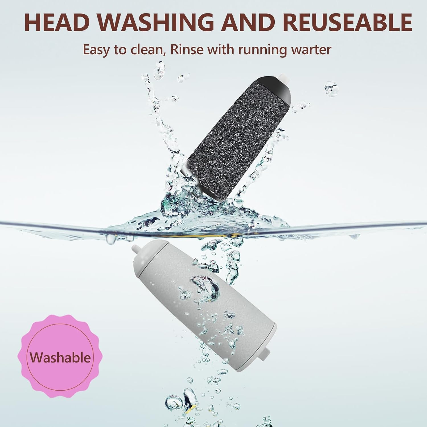 9 Pack Pedicures Replacement Heads, Electric Foot Callus Remover Roller Refills Include 5 Extra Coarse & 4 Regular Coarse Heads Compatible with Flawless-Pedi,Haootadiy,Zaboul image number 1