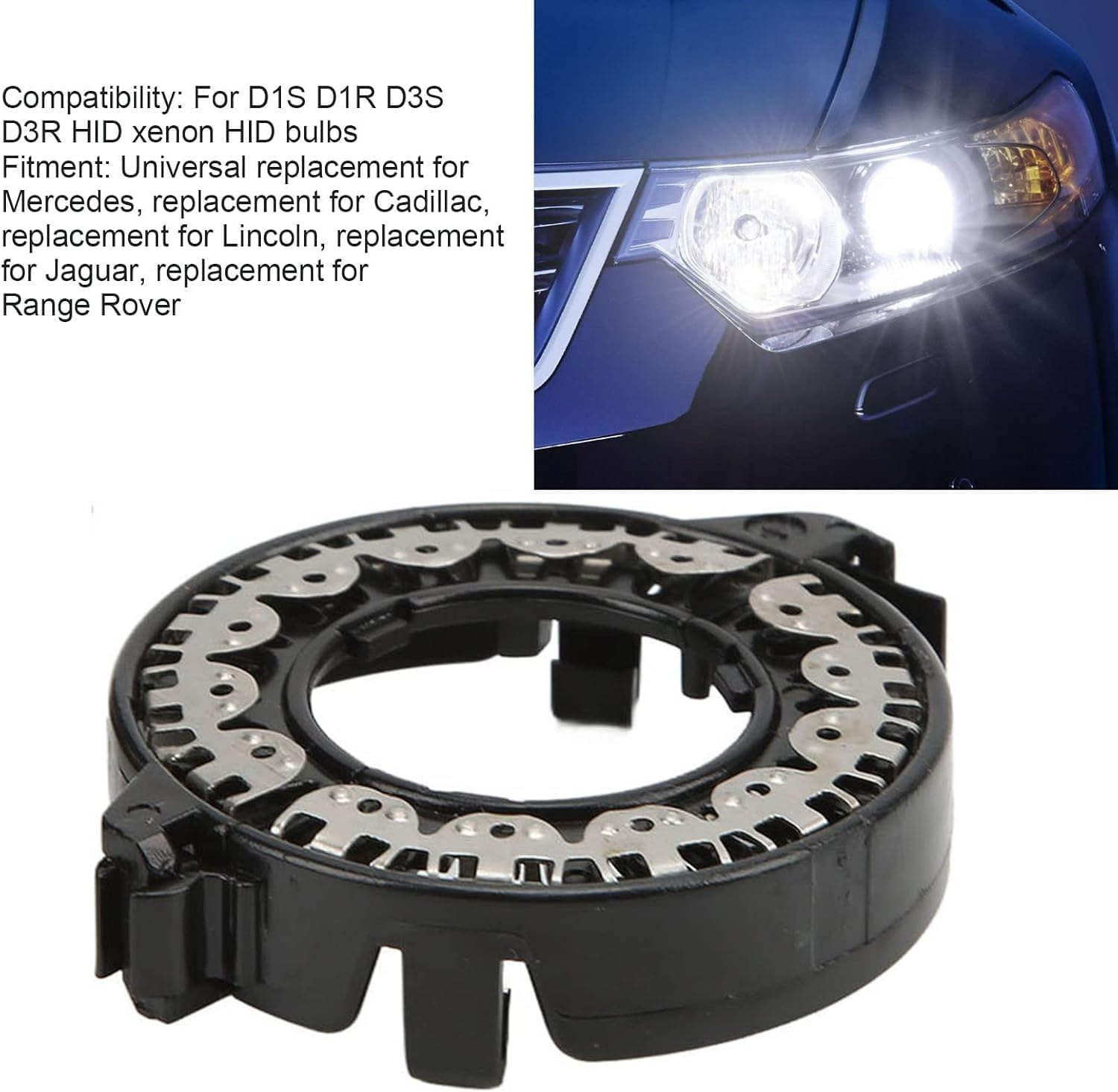 HID Xenon Lamp Holder Replacement D1S D1R D3S D3R Xenon Bulb Bracket Clip Ring Fixer image number 2