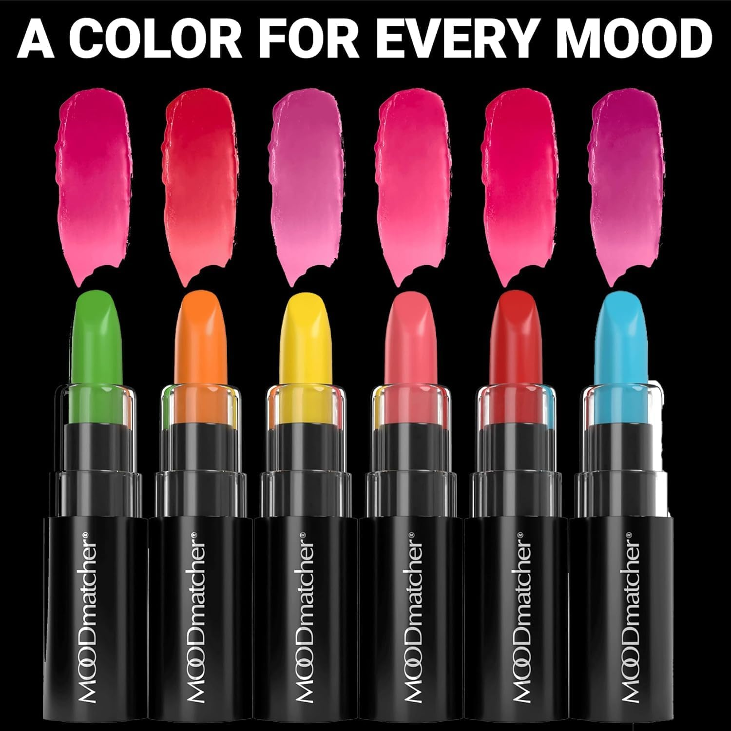 Moodmatcher Original Color Changing Lipstick &ndash; 12 Hours Long-Lasting, Moisturizing, Smudge-Proof, Glamorous Personalized Color, Premium Quality &ndash; Made in USA (Green) image number 5