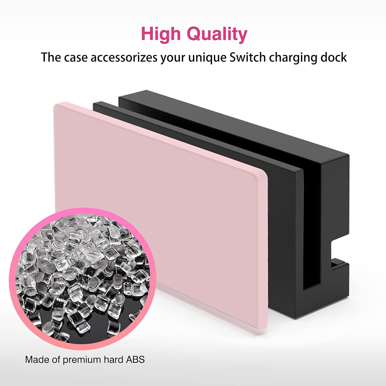 Tikodirect Custom Faceplate Cover for Nintendo Switch Charging Dock, Hard PC Slim Shell Anti-Scratch [No Screwdriver Installation] for Switch Dock, Pink image number 6