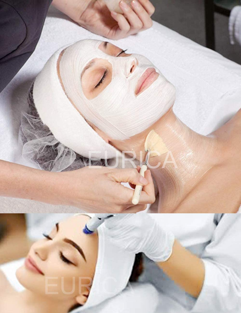 Spa Headband Hair Wrap EURICA Sweat Headband Head Wrap Hair Towel Wrap Non-Slip Stretchable Washable Makeup Headband for Face Wash Facial Treatment Sport Pack of 6 Fits All White