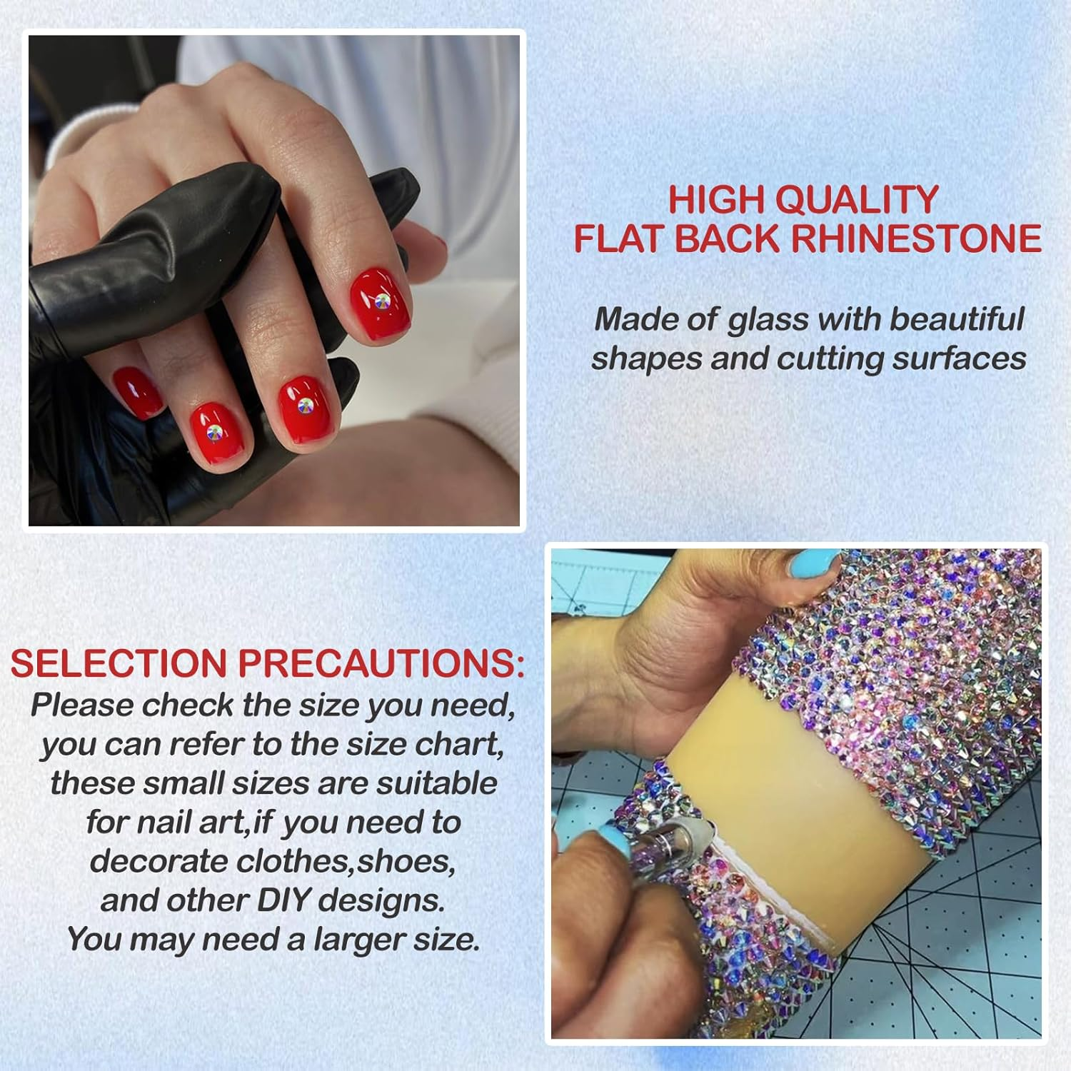 SS16 4Mm Rhinestones Nail Crystals AB Nail Art Rhinestones round Flatback Glass Gems Stones Beads for Nails Decoration Crafts Eye Makeup Clothes Shoes Vases Pack of 1440 Pieces image number 6