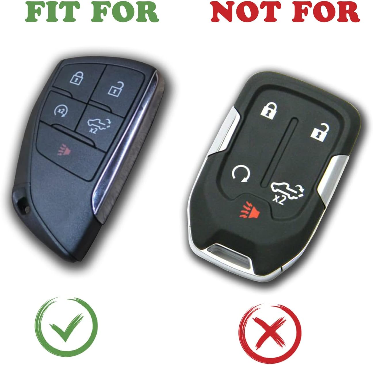 TANDRIVE Key Fob Cover for 2022 2023 2024 Chevy Silverado 1500 GMC Sierra 1500, 2024 Silverado Sierra 2500HD 3500HD image number 6