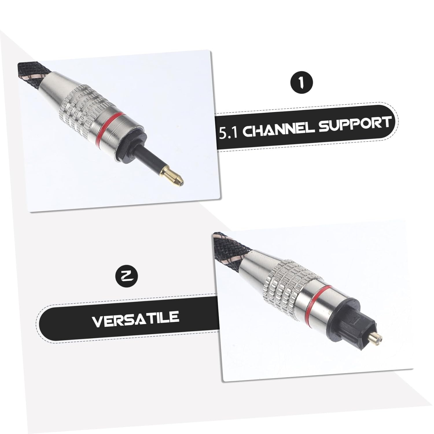 LALAFINA Optical Fiber Audio Cable Digital Audio Cord for Home Theater Fiber Optic Cables Channel Support Optic Cord for Tv and Sound Systems image number 4