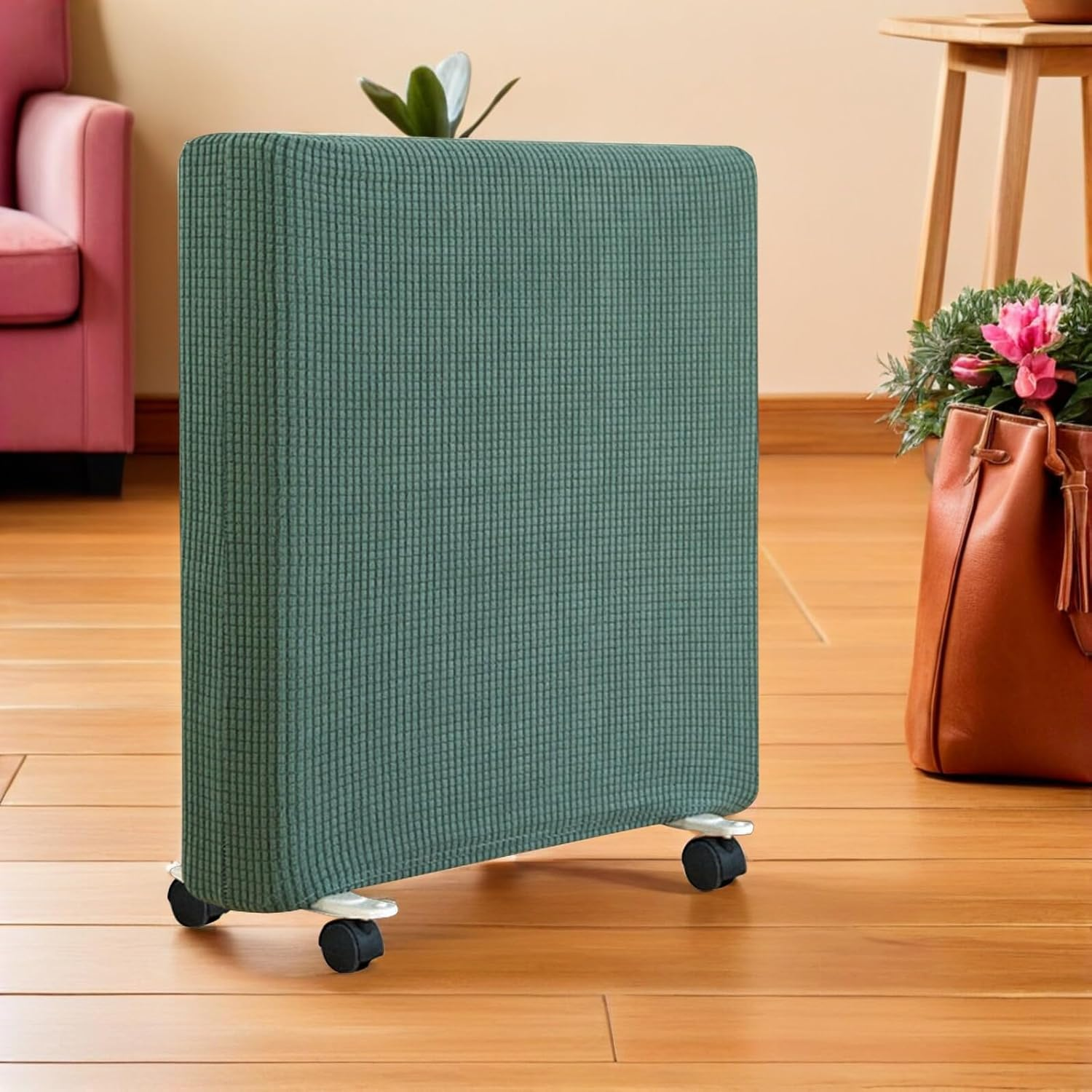 Gadpiparty Washable Breathable Radiator Cover Portable Heater Dustproof Cover for Indoor Home Use Matcha Green Large Protective and Easy to Clean Radiator Dust image number 4