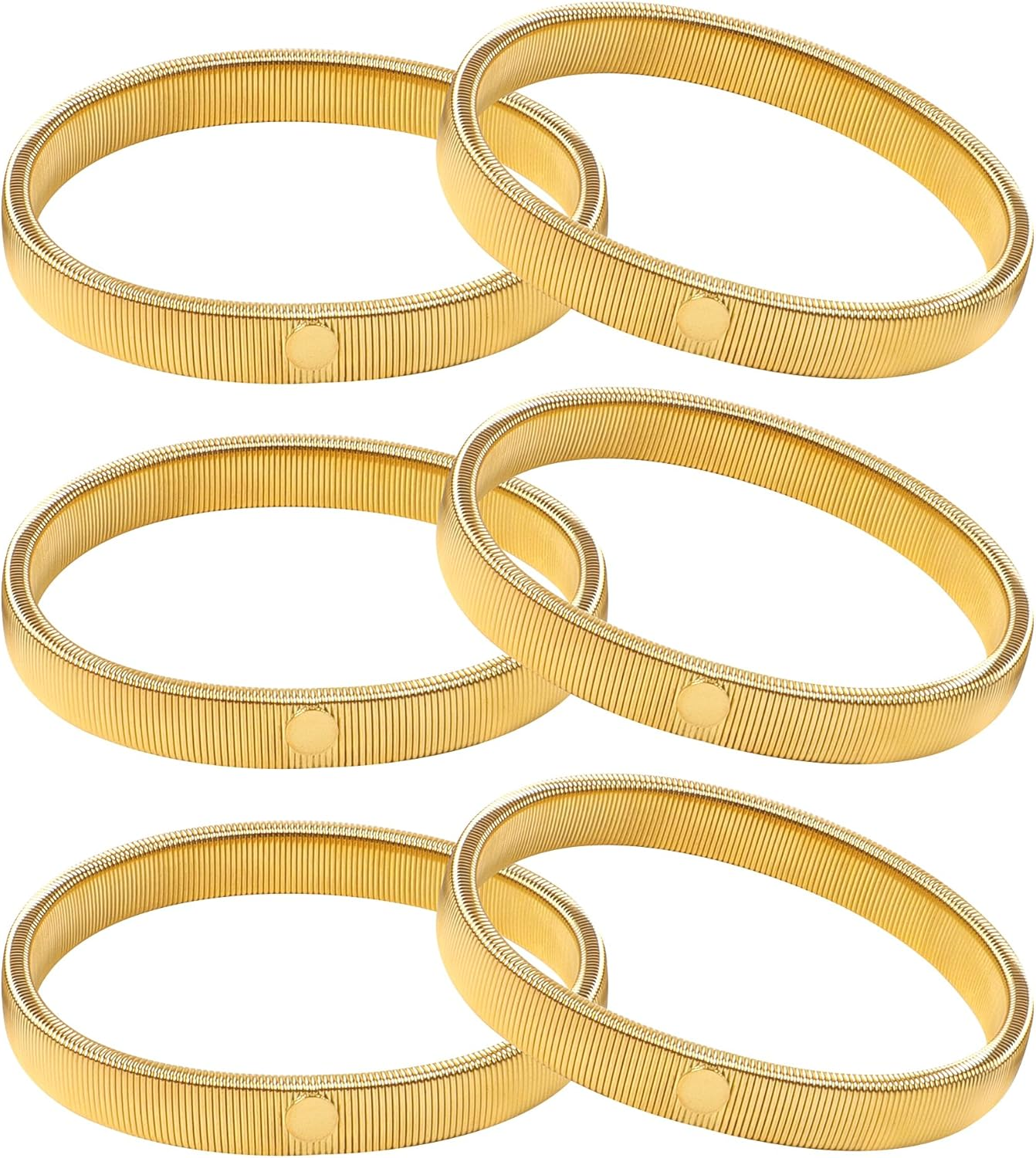 JUNART 6Pcs Anti-Slip Shirt Sleeve Holder, Elastic Wire Metal Arm Band for Fixing Long Sleeves, Suitable for Formal, Casual and Outdoor Activities