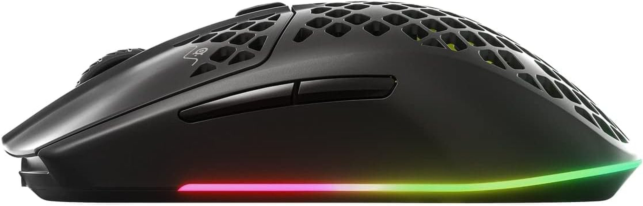Steelseries Aerox 3 Wireless Onyx 6-Button 68G Gaming Mouse - 180 Hours Lag-Free - Fast-Charging 15Mins > 40 Hours - IP54 Water Resistant - 18K CPI Optical Sensor - Prism 3-Zone RGB Illumination image number 3