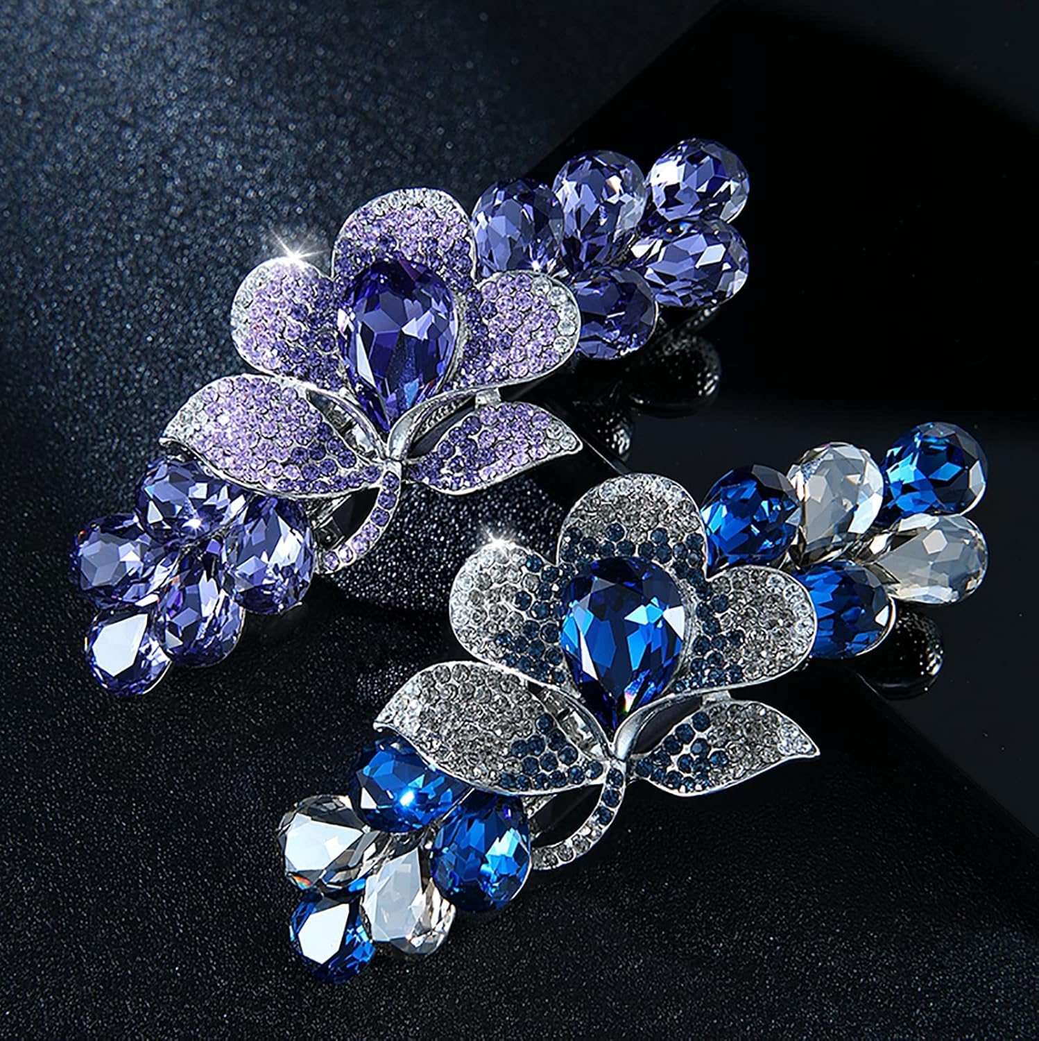 Violet Flower Woman Hair Clips, Hair Accessories, Decorative Hair Clips Girls Women,Violet image number 3