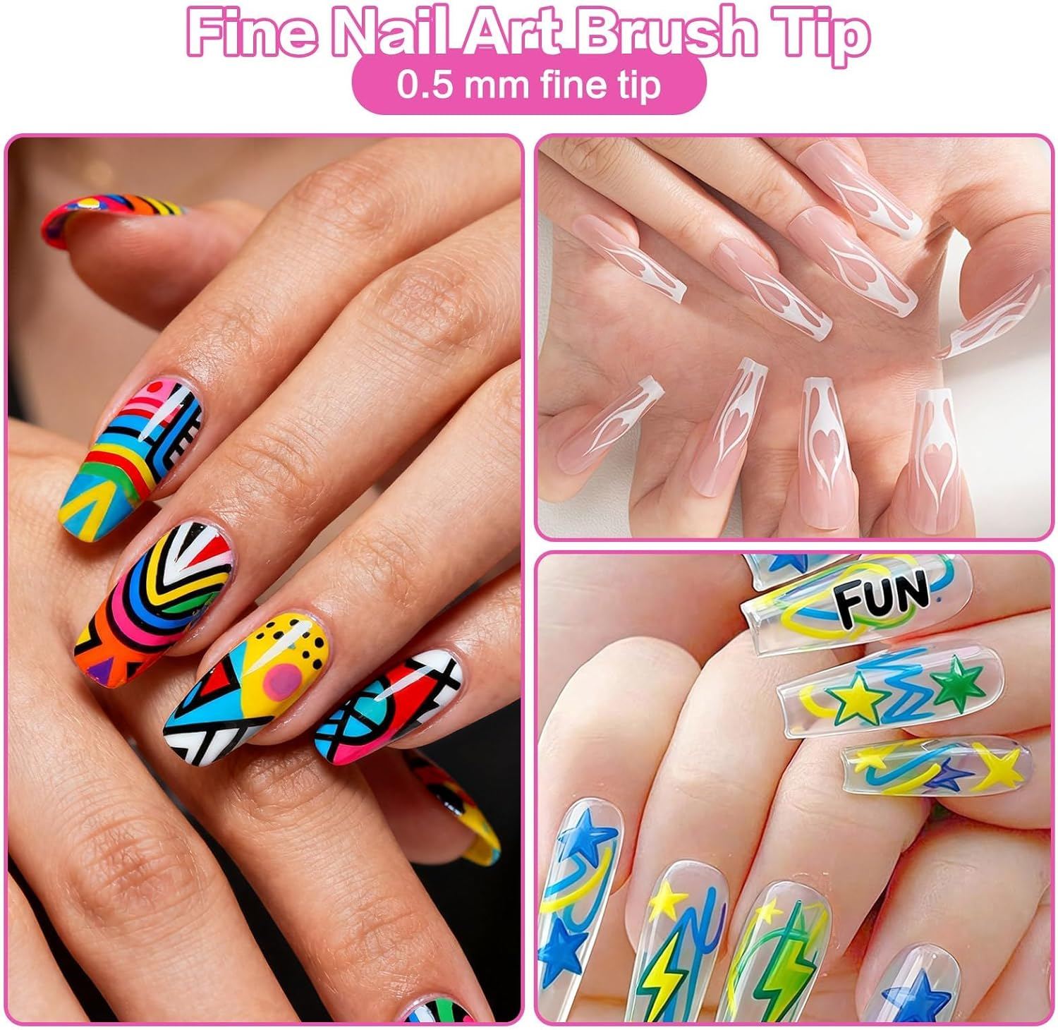 12 Colors Nail Art Pens Set, 2025 New Nail Art Markers for Gel Nails, Quickly Dry DIY Nail Doodle Pens for Home Salon