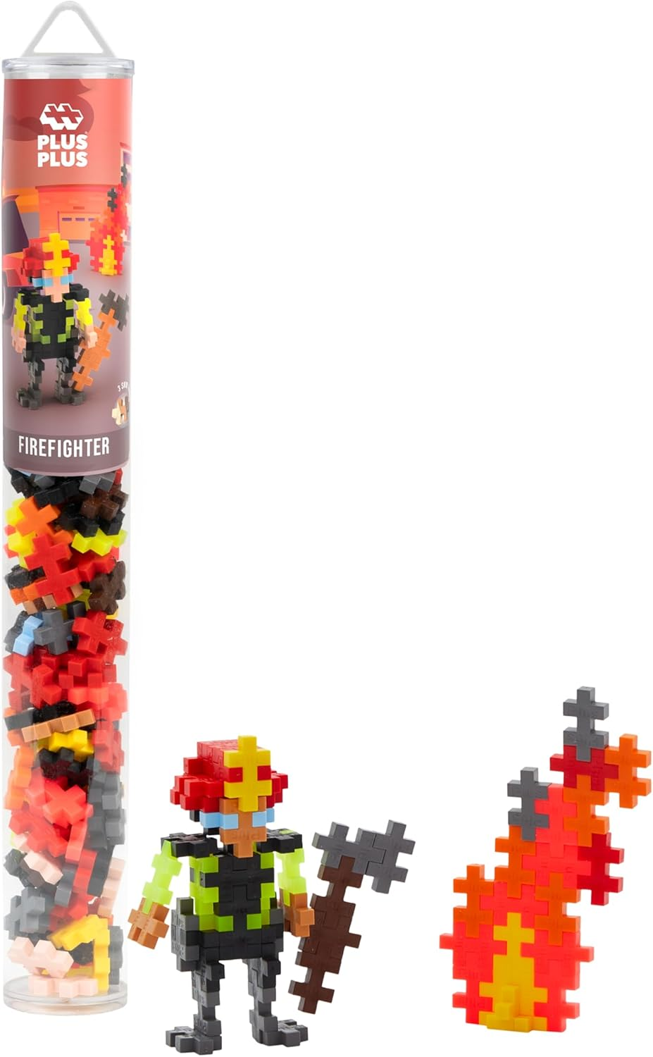 Plus-Plus Everyday Heroes Firefighter Building Block 100-Pieces Set image number 6