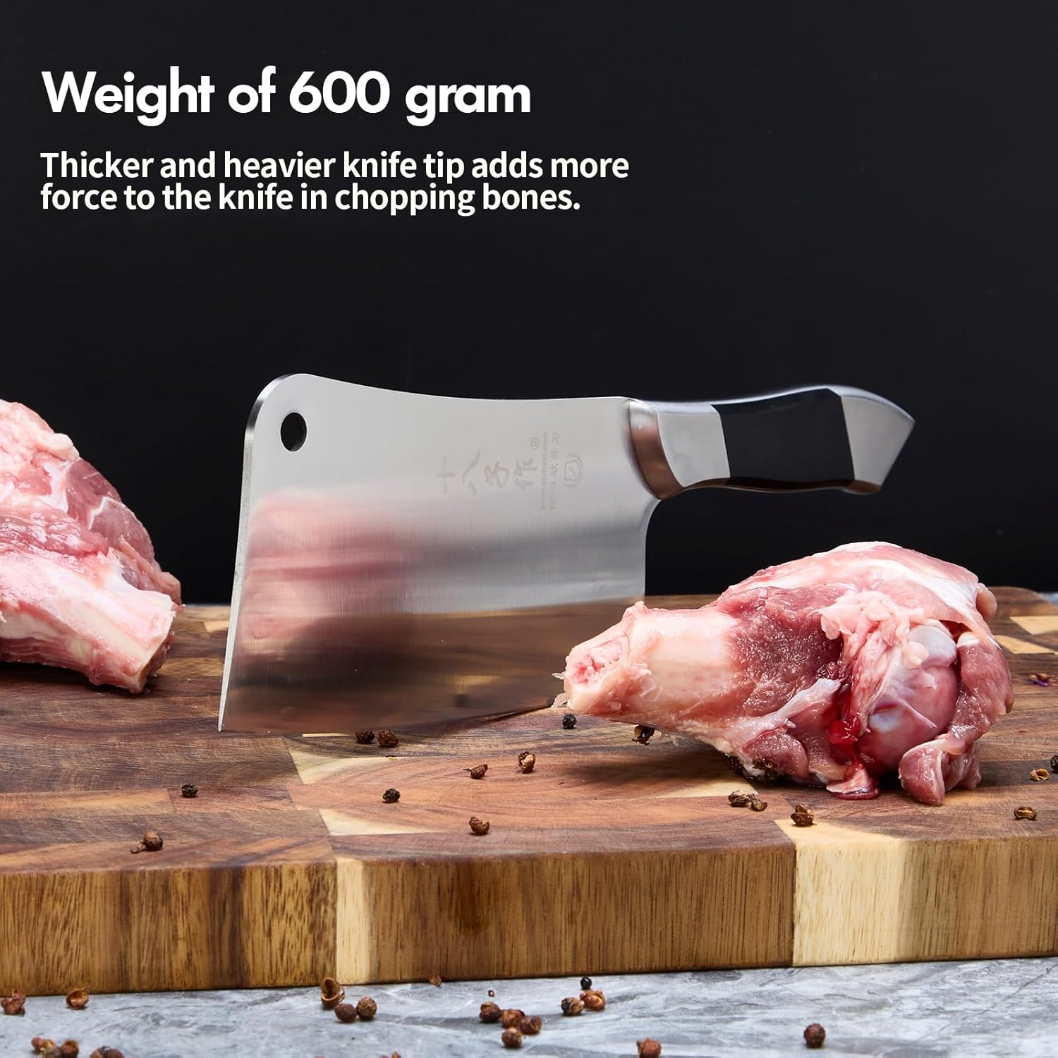 Heavy Duty Cleaver Knife SHI BA ZI ZUO Stainless Steel Bone Cleaver Vegetable Knife for Home Chopping Bones image number 1