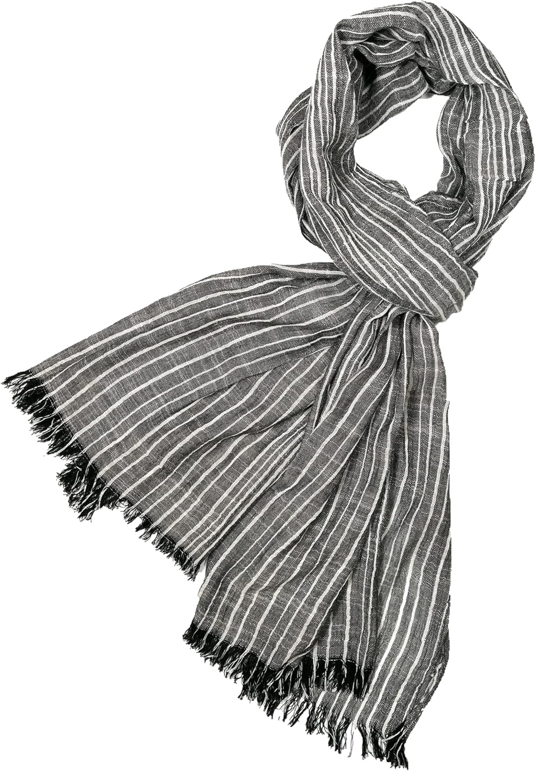 Shanlin Unisex Cotton-Linen Scarves for Men and Women - 3Clr-Beige-Gw image number 5