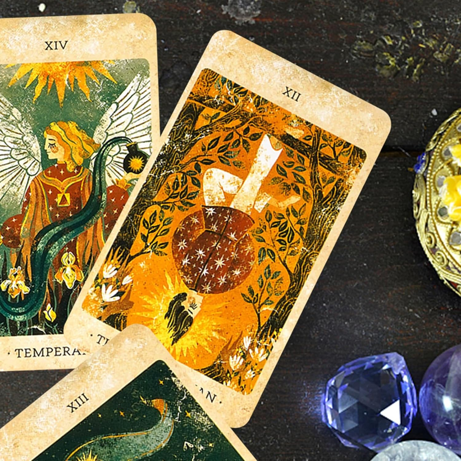 Tarot Deck Cards - 78-Card Solar Kingdom Oracle Deck | Vibrant Psychological Tarot with Detailed Imagery for past Present Future Insight Meditation and Divination Practices, 10.5X6.3Cm image number 3
