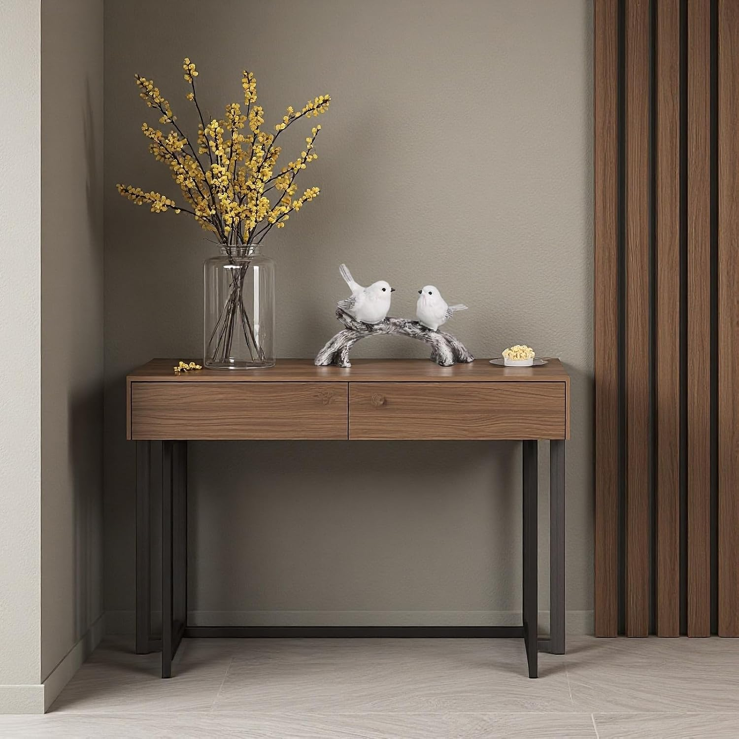 Resin Love Birds on Branch - 9.8 Inch Couple Bird Statue, Romantic Home Decor Gift for Valentine'S Day, Wedding, Anniversary - Desk, Shelf, Bedroom, Office and Garden Decor