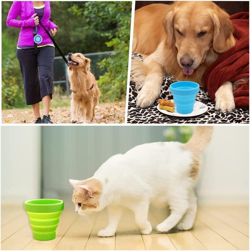 Joysong Foldable Silicone Cup Camping Mug with Plastic Lid Outdoor Picnic Folding Cup Reusable Portable Water Cup Set for on the Go image number 4