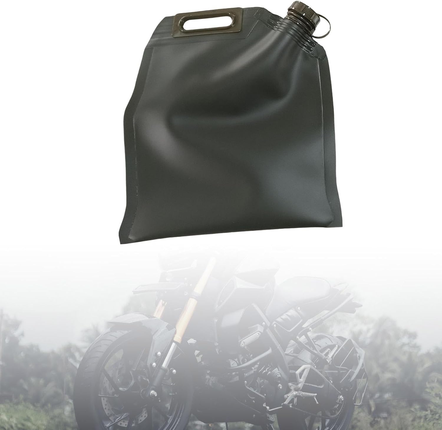 Soft Oil Bag, Bladder Fuel Tank, Long Travel, Rugged Outdoor Supplies, Oil Bag, Foldable Fuel Container for Motorcycle Car, 10L image number 2