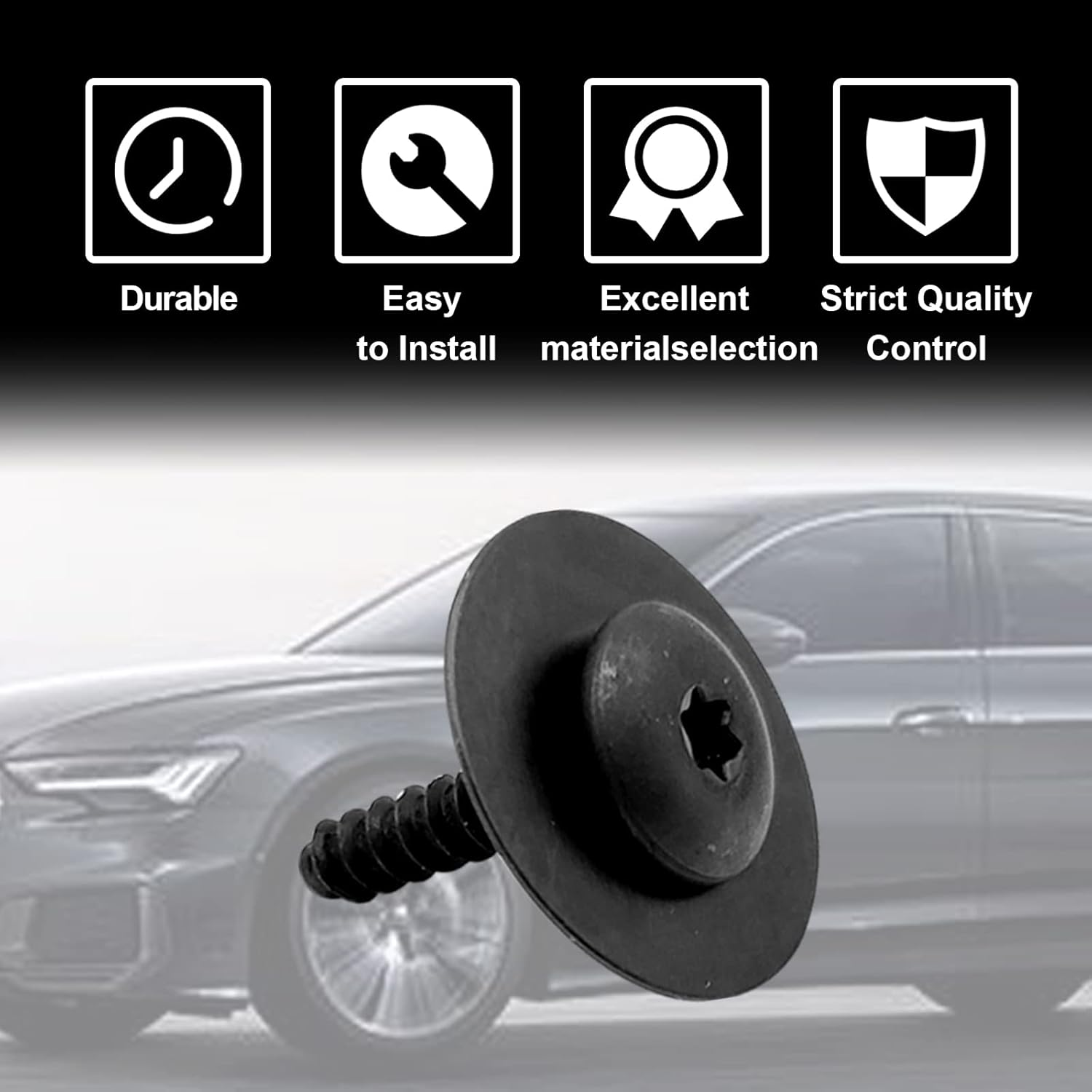 Fender Liner Splash Shield Bolt Screw 11548270 Compatible with GM Chevro-Let Camaro Colorado Cruze Equinox Impala Malibu Traverse Cadillac ATS CT6 CTS XT5 XTS