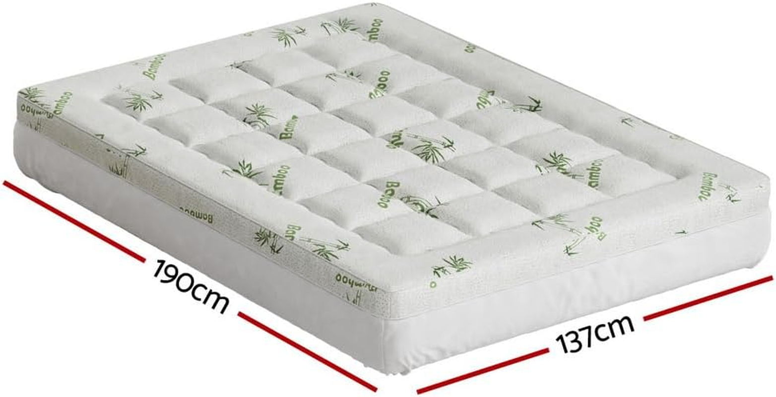 Giselle Bedding Mattress Topper Bamboo Fibre Cover Pillowtop Protector Double image number 2