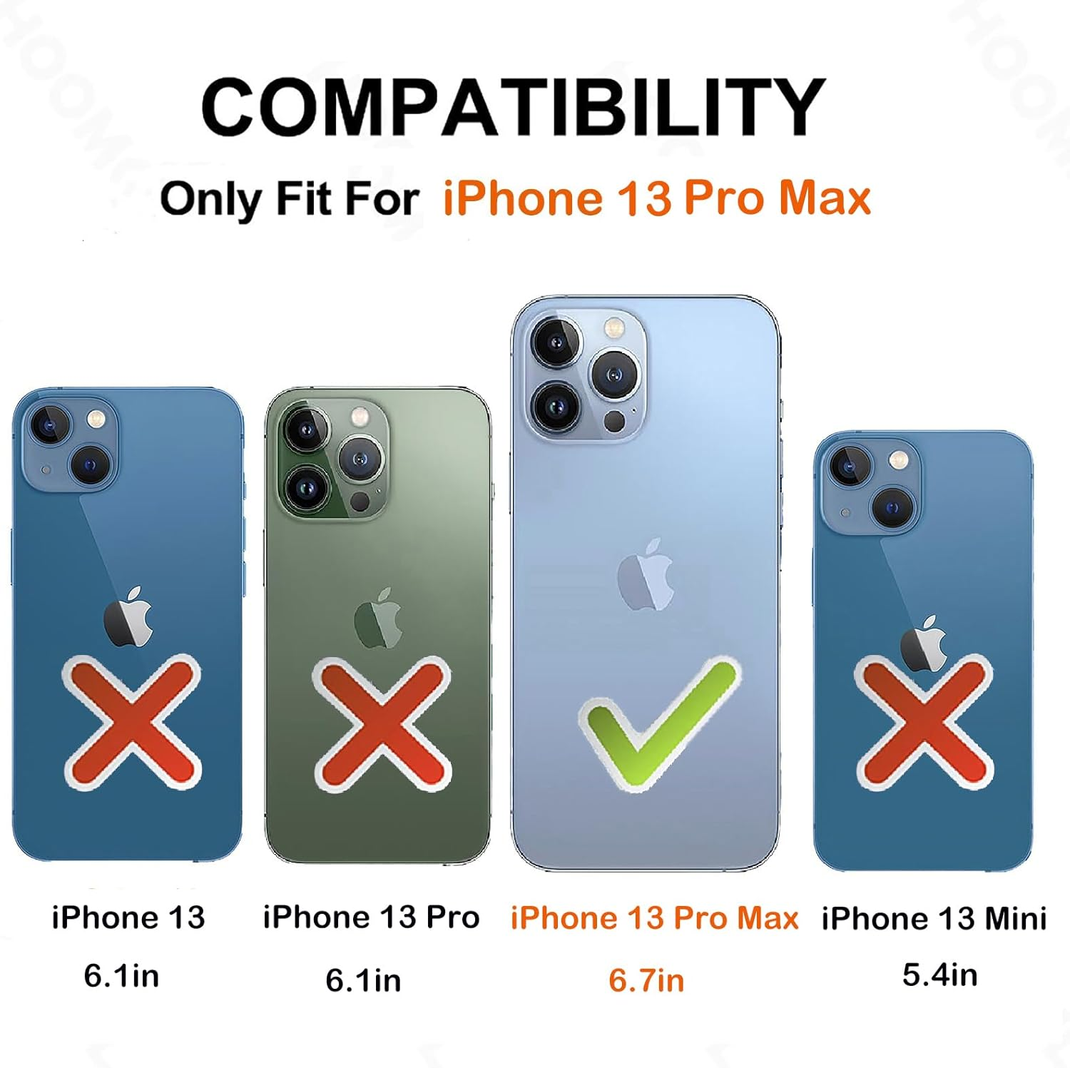 For Iphone 13 Pro Max Case Clear [Shockpoof][Military Grade Protection] Reinforced Corners Slim Fit Soft Flexible TPU Bumper Phone Case for Iphone 13 Pro Max-6.7In,Crystal Clear