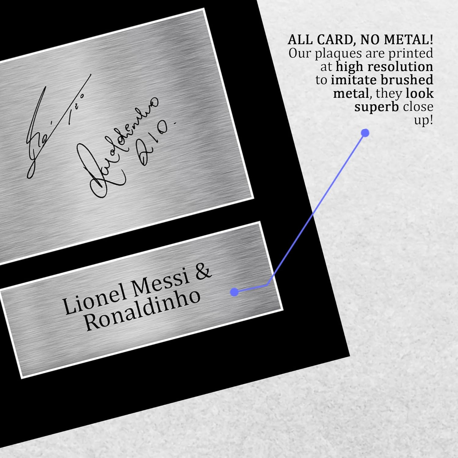 HWC Trading A4 Lionel Messi & Ronaldinho Barcelona Gifts Printed Signed Autograph Picture for Football Fans and Supporters - A4 image number 4