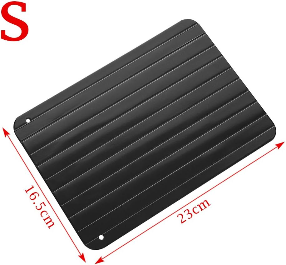 DGBAY Magic Metal Plate Defrosting Tray Safe Fast Thawing Frozen Meat Defrost Kitchen Tools (S Size) image number 3